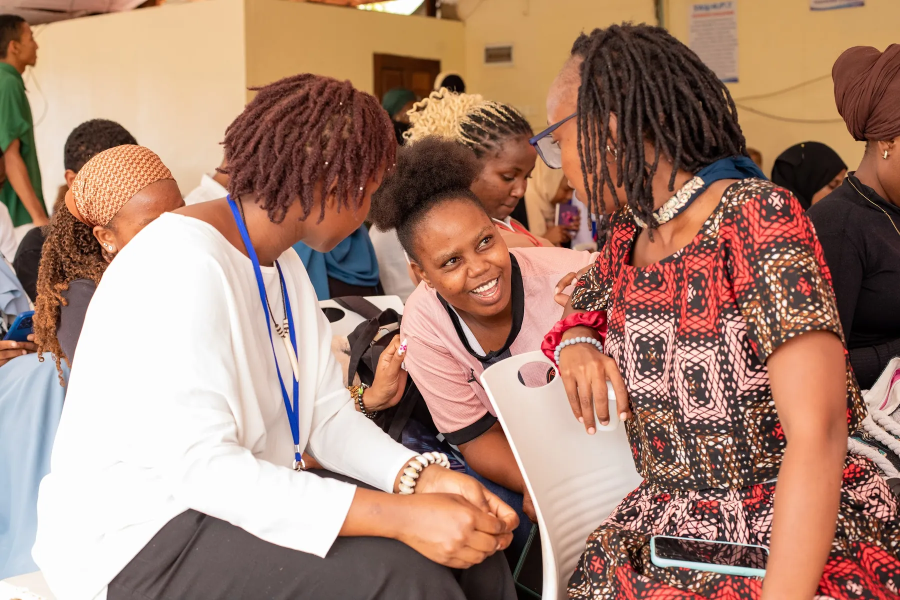 INUKA Mombasa participants talking and laughing together
